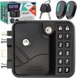 LATCH.IT Class C RV Door Lock Keyless Entry | Patent Pending Keyless Entry Door Lock | All Metal Keyless RV Door Lock | Keyless RV Door Locks w/ 2 Fobs | Only Fits Class C w/ 3.50″ x 4.50″ Lock Hole