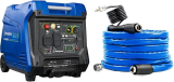 Westinghouse Outdoor Power Equipment 4500 Peak Watt Super Quiet Dual & Propane Powered, RV Ready, CO Sensor, Parallel Capable & Camco 25-Foot Heated Drinking Water Hose