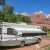 Suncode Manual RV Awning White RV Modular Retractable Awning Complete Kit for RV,5th Wheel,Travel Trailers,Toy Haulers,and Motorhome RV Trailer Awning for Home or Camper-10x8Ft-Black Strip